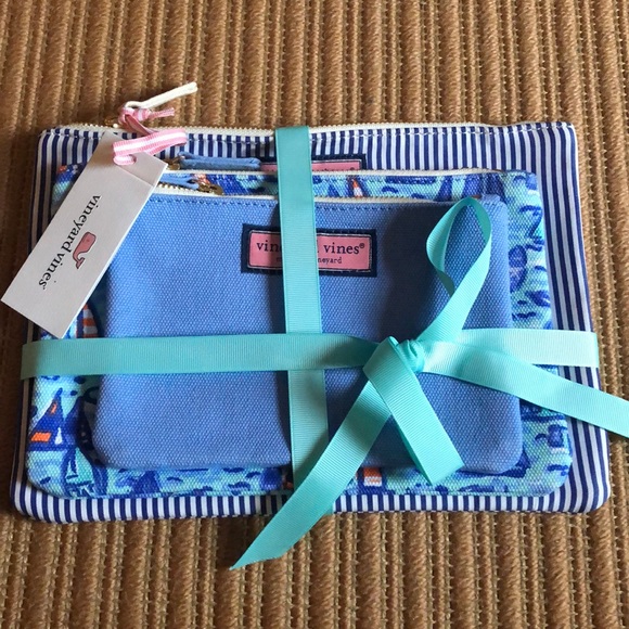 Vineyard Vines Handbags - NWT VINEYARD VINES SET OF 3 Top Zip Pouches